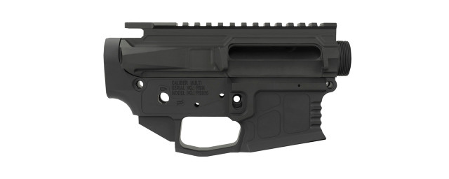 Warrior AR-15 Billet Stripped Upper/Lower Receiver Set, Black Cerakote