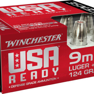 Winchester USA Ready 9mm +P 124gr, Hex-Vent Hollow Point, 20rd