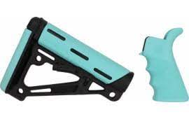 Hogue AR-15 Kit Grip/Collapsing Buttstock MIL Aqua