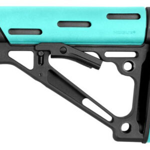 Hogue AR-15 OverMolded Collapsing Buttstock – Mil-Spec, Aqua Blue