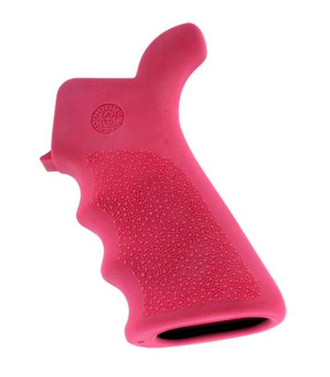 Hogue AR-15 Rubber Grip Beavertail, Finger Grooves Matte Pink