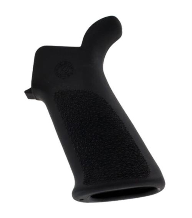Hogue AR-15 Rubber Grip Beavertail No Finger Grooves Rubber Black