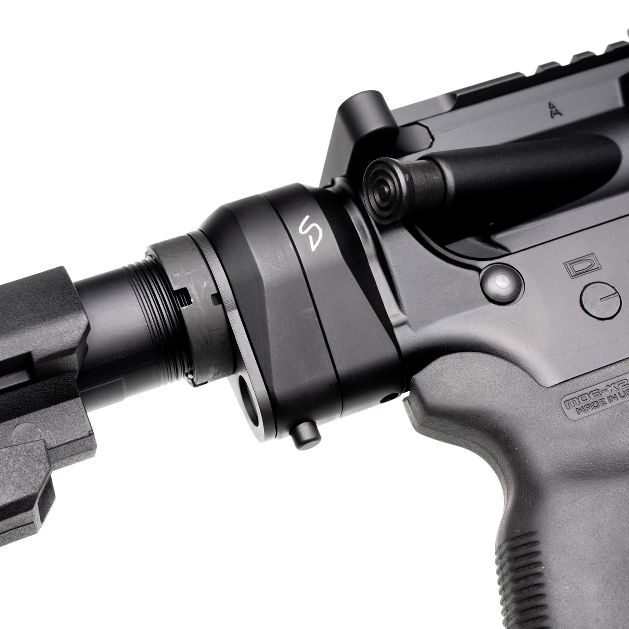 Stern Defense Rapid Attach AR Mini Buttstock Adapter – Black Aluminum/Steel
