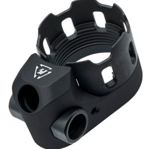 Strike Industries AR Enhanced Castle Nut & Extended End Plate Version 2 in Black 5.56x45mm